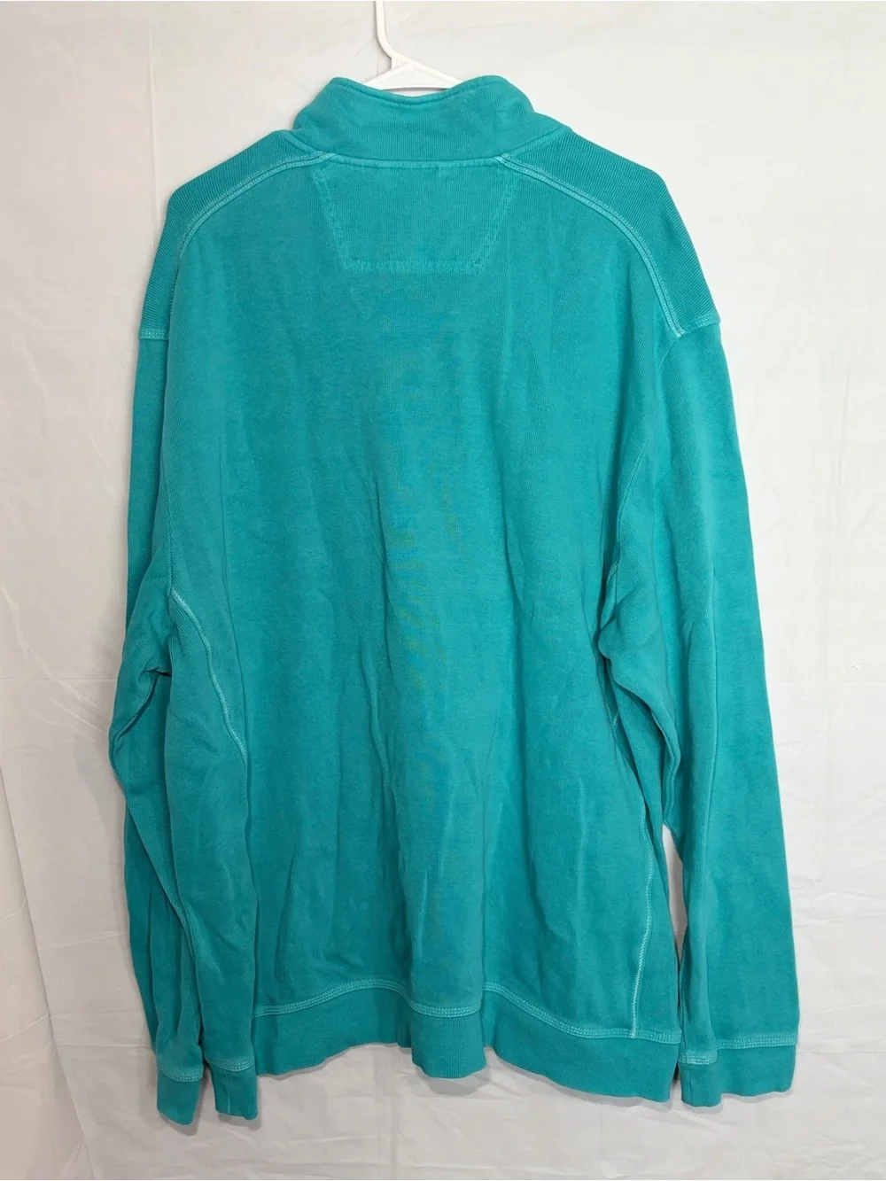 Tommy Bahama Teal Half-Zip Pullover with Red Logo